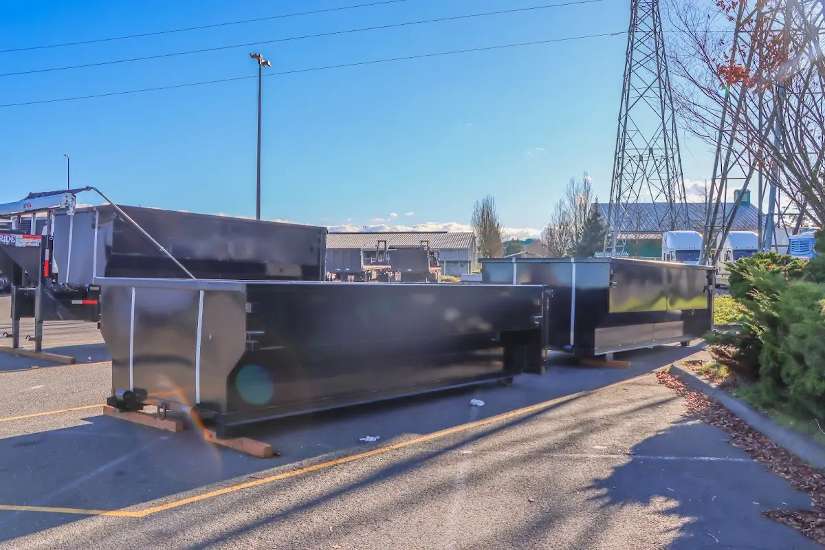 Roll-off dumpster ready for waste disposal at job site for 30 Yard Dumpster Rental in Harrisburg